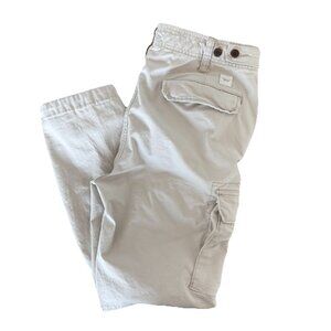 American Eagle Pants Mens 32x32 Beige Cargo Military Paratrooper Flex Preppy